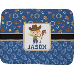 Blue Western Memory Foam Bath Mat - 48"x36" (Personalized)