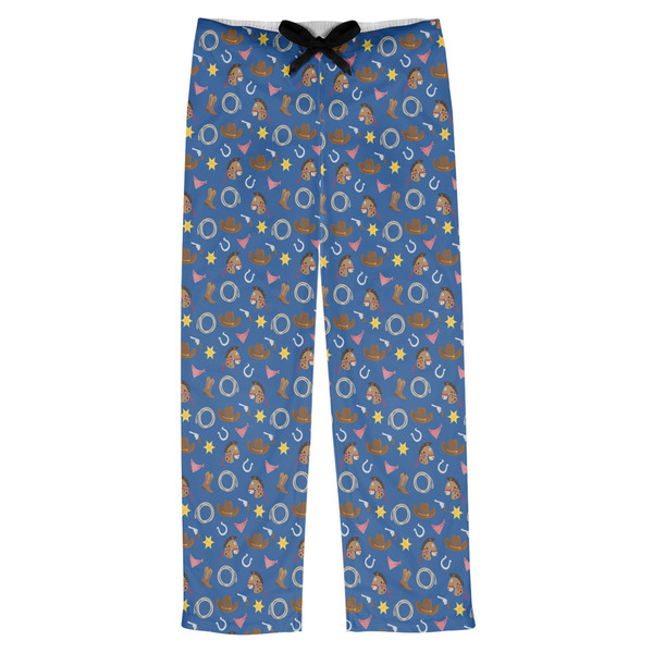 Custom Blue Western Mens Pajama Pants - XS