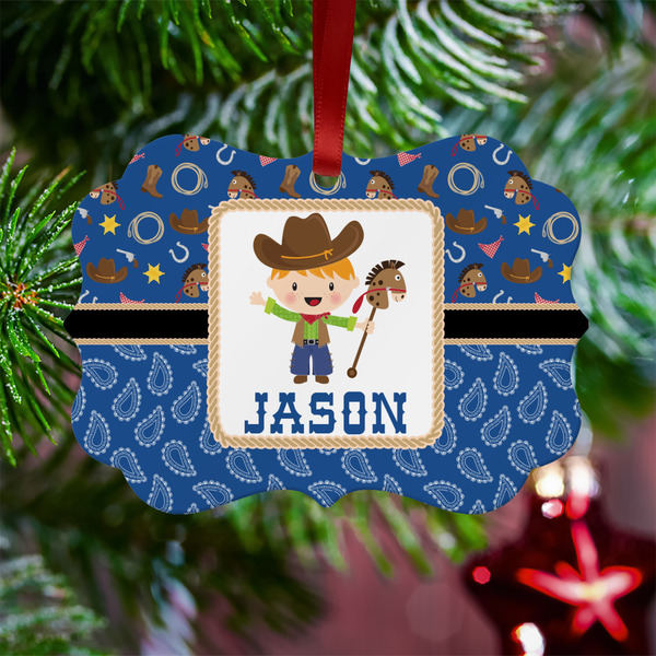 Blue Western Metal Benilux Ornament - Lifestyle