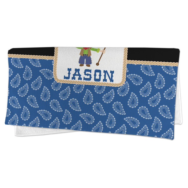 Blue Western Microfiber Dish Rag - FOLDED (half)