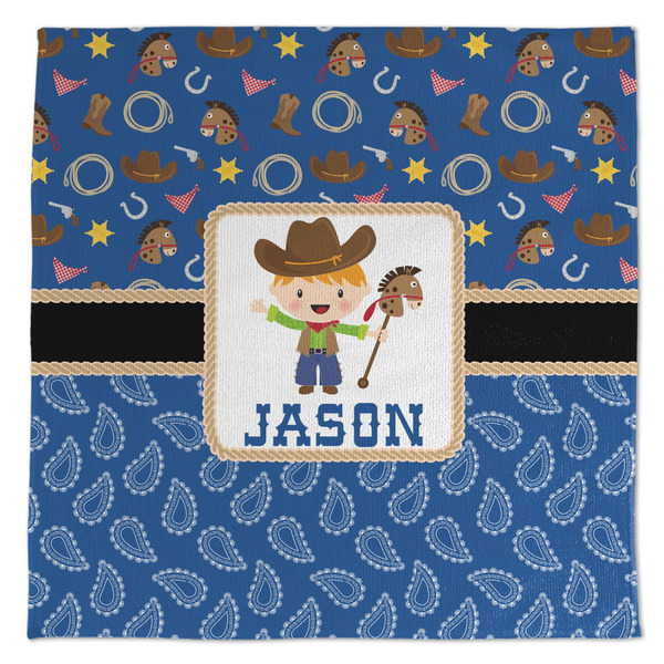 Custom Blue Western Microfiber Dish Towel (Personalized)