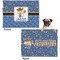 Blue Western Microfleece Dog Blanket - Regular - Front & Back