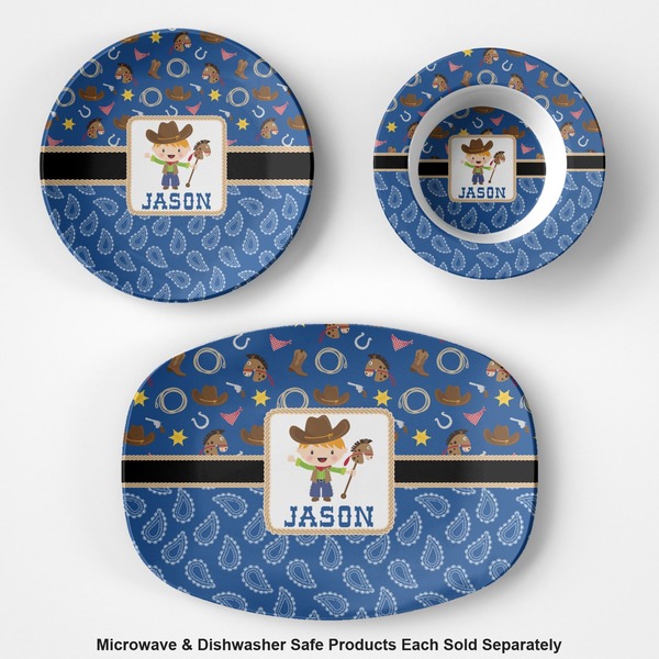 Blue Western Microwave & Dishwasher Safe CP Plastic Dishware - Group