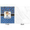 Blue Western Minky Blanket - 50"x60" - Single Sided - Front & Back