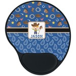 Blue Western Mouse Pad with Wrist Support