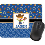 Blue Western Rectangular Mouse Pad (Personalized)