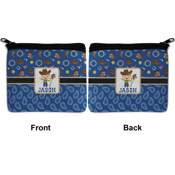 Blue Western Neoprene Coin Purse - Front & Back (APPROVAL)