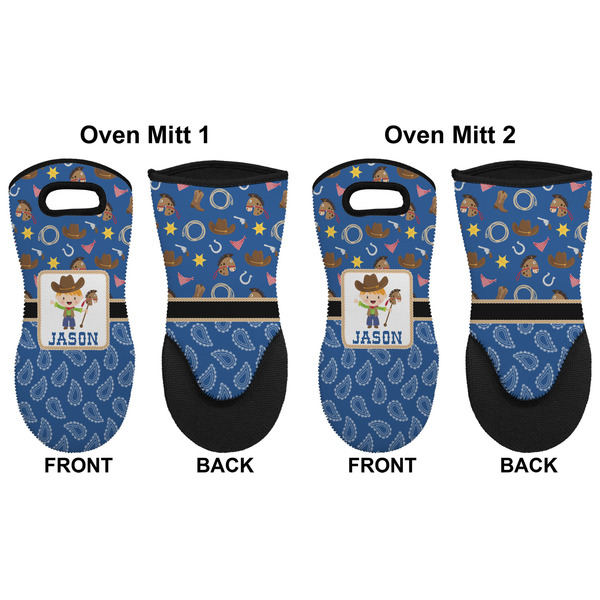 Blue Western Neoprene Oven Mitt - Set of 2 - Approval