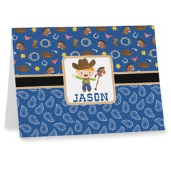 Blue Western Note cards (Personalized)