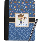 Blue Western Notebook Padfolio - Large w/ Name or Text