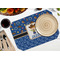 Blue Western Octagon Placemat - Single front (LIFESTYLE) Flatlay