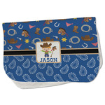 Blue Western Burp Cloth - Fleece w/ Name or Text