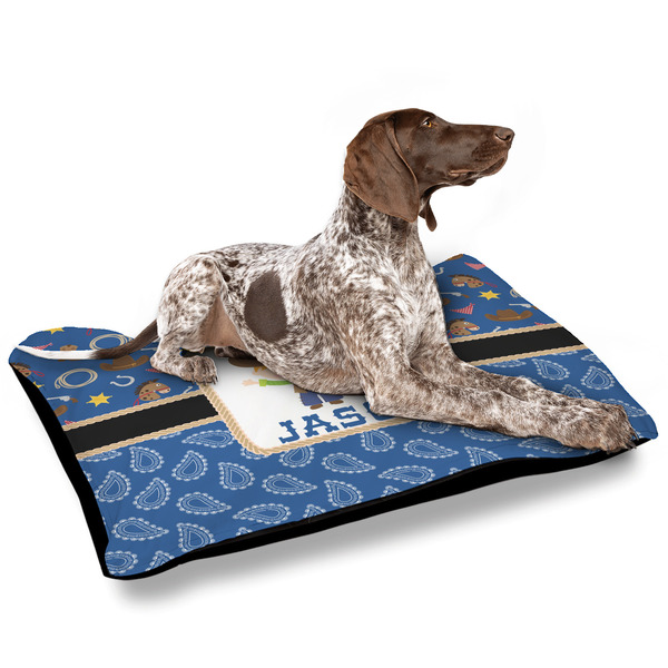 Blue Western Outdoor Dog Beds - Large - IN CONTEXT