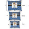 Blue Western Outdoor Dog Beds - SIZE CHART