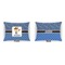 Blue Western  Outdoor Rectangular Throw Pillow (Front and Back)