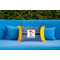 Blue Western Outdoor Throw Pillow  - LIFESTYLE (Rectangular - 20x14)