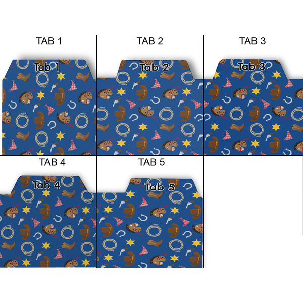 Blue Western Page Dividers - Set of 5 - Approval