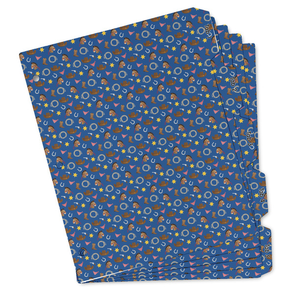 Custom Blue Western Binder Tab Divider - Set of 5 (Personalized)