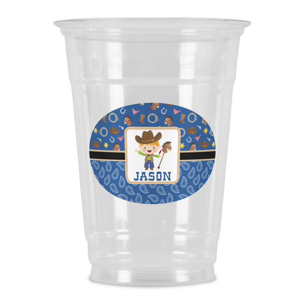 Custom Blue Western Party Cups - 16oz (Personalized)