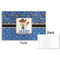 Blue Western Disposable Paper Placemat - Front & Back