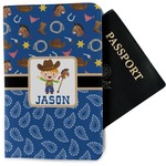 Blue Western Passport Holder - Fabric (Personalized)