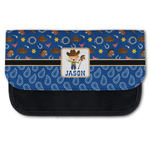 Blue Western Canvas Pencil Case w/ Name or Text