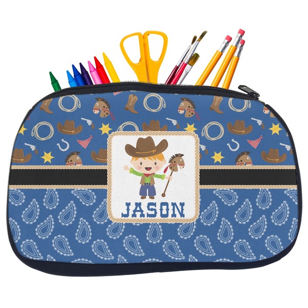 Blue Western Pencil / School Supplies Bags - Medium