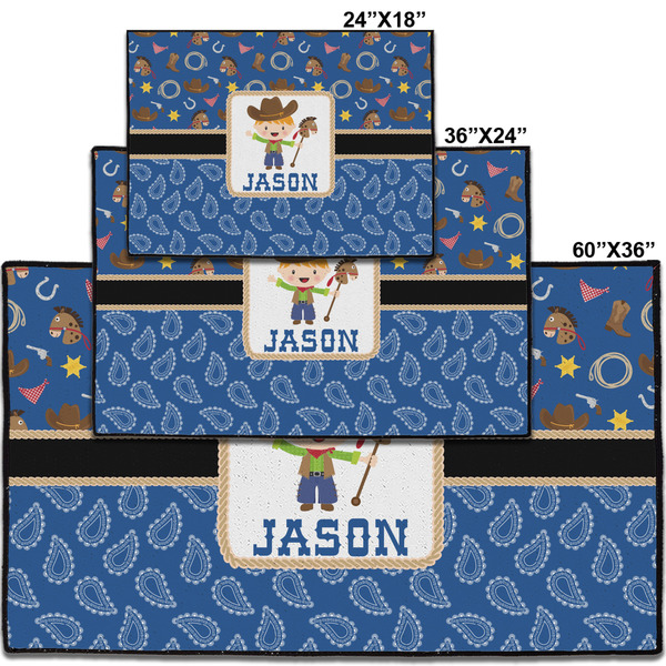 Blue Western Personalized Door Mat - Group Parent IMF