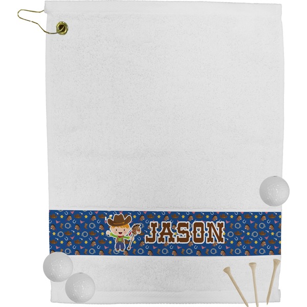 Custom Blue Western Golf Bag Towel (Personalized)