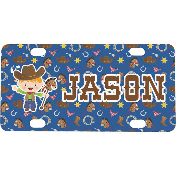 Custom Blue Western Mini/Bicycle License Plate (Personalized)