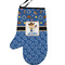 Blue Western Personalized Oven Mitt - Left