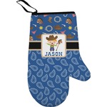 Blue Western Oven Mitt (Personalized)