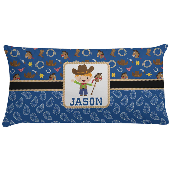 Custom Blue Western Pillow Case - King (Personalized)