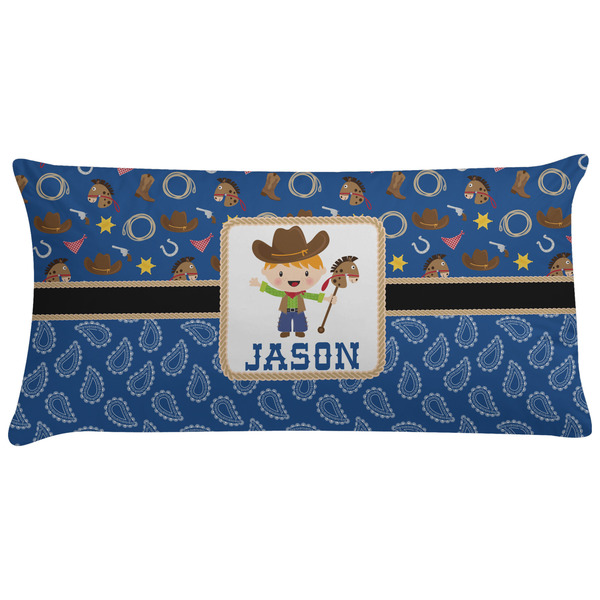 Custom Blue Western Pillow Case - King (Personalized)