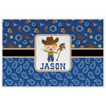 Blue Western Laminated Placemat w/ Name or Text