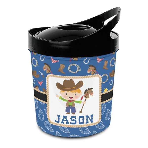 Custom Blue Western Plastic Ice Bucket (Personalized)