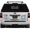 Blue Western Personalized Square Car Magnets on Ford Explorer