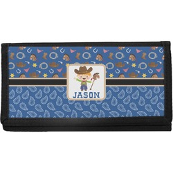 Blue Western Canvas Checkbook Cover (Personalized)