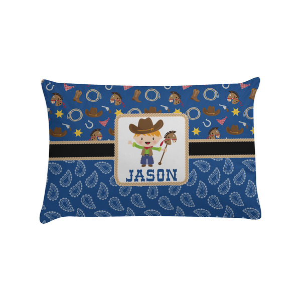 Custom Blue Western Pillow Case - Standard (Personalized)