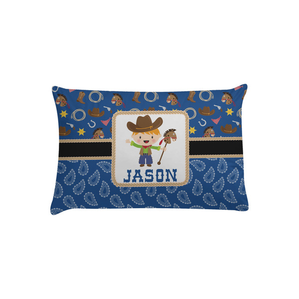 Custom Blue Western Pillow Case - Toddler (Personalized)