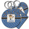 Blue Western Plastic Keychain (Personalized)