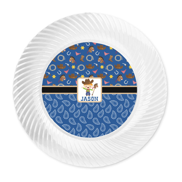 Blue Western Plastic Party Dinner Plates - Approval