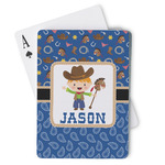 Blue Western Playing Cards (Personalized)