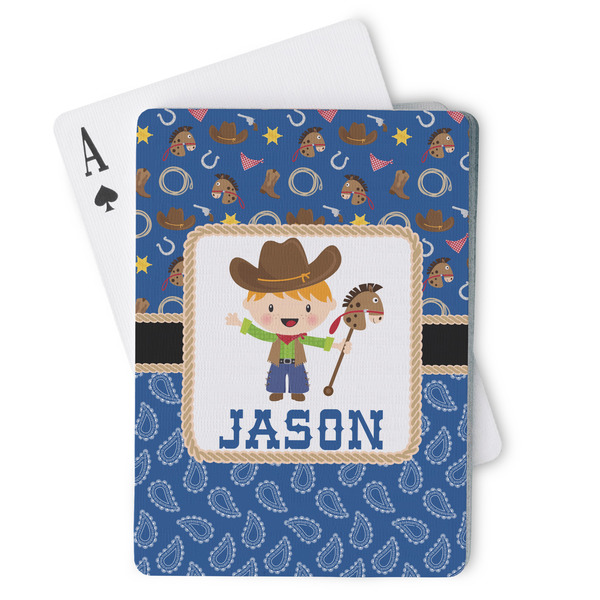 Custom Blue Western Playing Cards (Personalized)