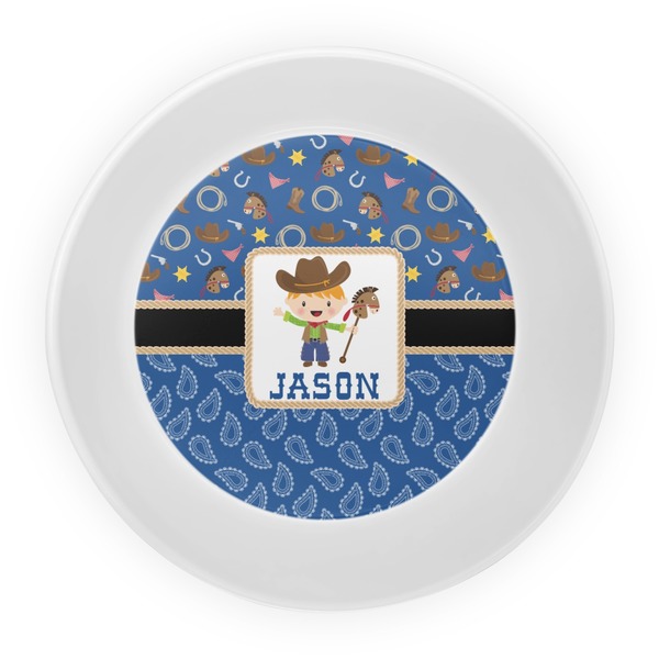 Blue Western Melamine Bowl - Center