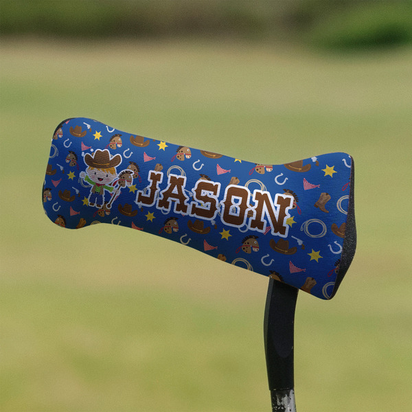 Blue Western Putter Cover - On Putter