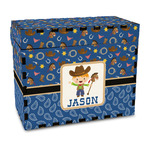 Blue Western Wood Recipe Box - Full Color Print (Personalized)