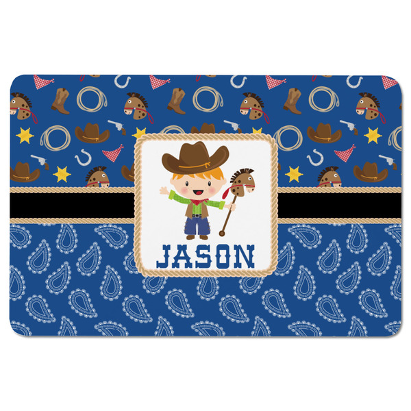 Blue Western Rectangular Fridge Magnet - FRONT