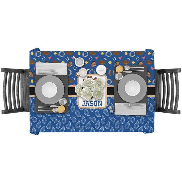 Blue Western Rectangular Tablecloths - LIFESTYLE