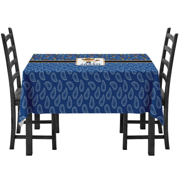 Custom Blue Western Tablecloth (Personalized)